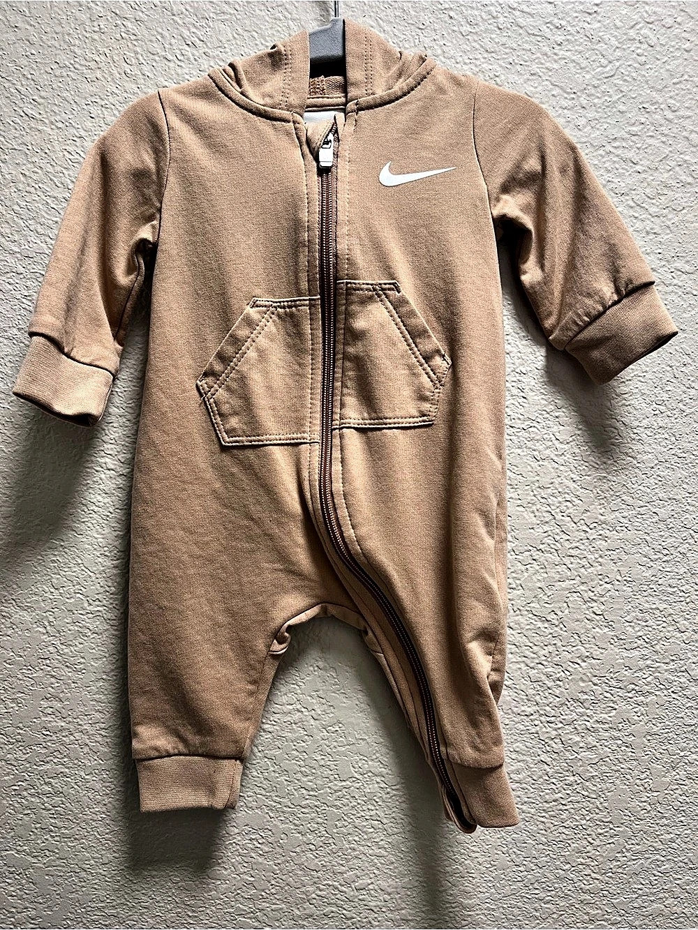 Nike Baby 3M Brown Hooded Footie Like New